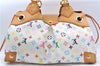 Authentic LOUIS VUITTON Monogram Multicolor Ursula Hand Bag M40123 White H7405
