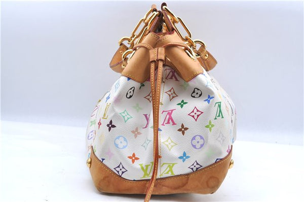 Authentic LOUIS VUITTON Monogram Multicolor Ursula Hand Bag M40123 White H7405