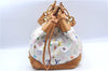 Authentic LOUIS VUITTON Monogram Multicolor Ursula Hand Bag M40123 White H7405