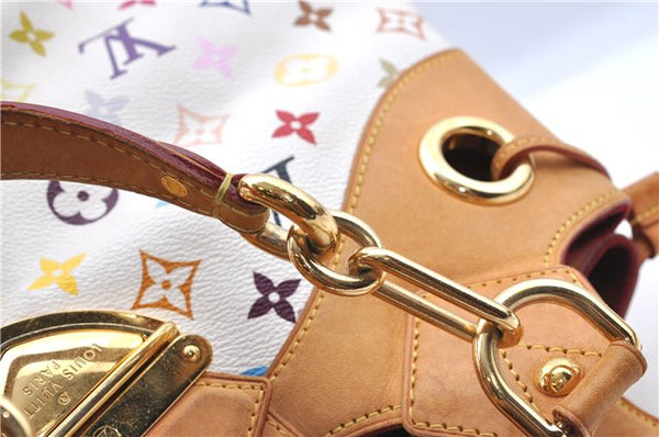 Authentic LOUIS VUITTON Monogram Multicolor Ursula Hand Bag M40123 White H7405