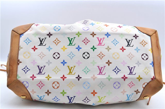 Authentic LOUIS VUITTON Monogram Multicolor Ursula Hand Bag M40123 White H7405