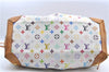 Authentic LOUIS VUITTON Monogram Multicolor Ursula Hand Bag M40123 White H7405