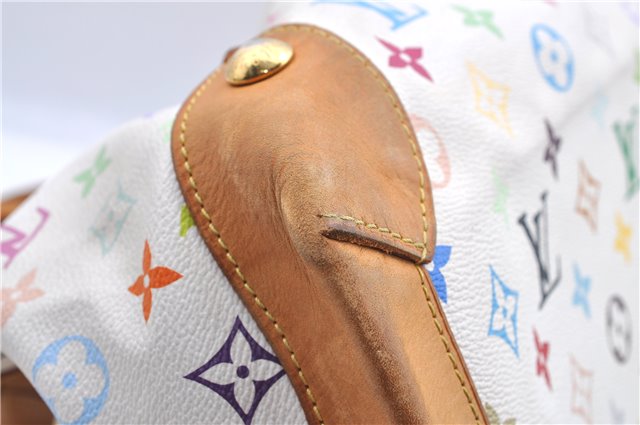 Authentic LOUIS VUITTON Monogram Multicolor Ursula Hand Bag M40123 White H7405