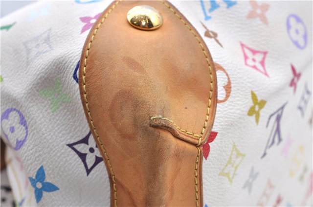 Authentic LOUIS VUITTON Monogram Multicolor Ursula Hand Bag M40123 White H7405