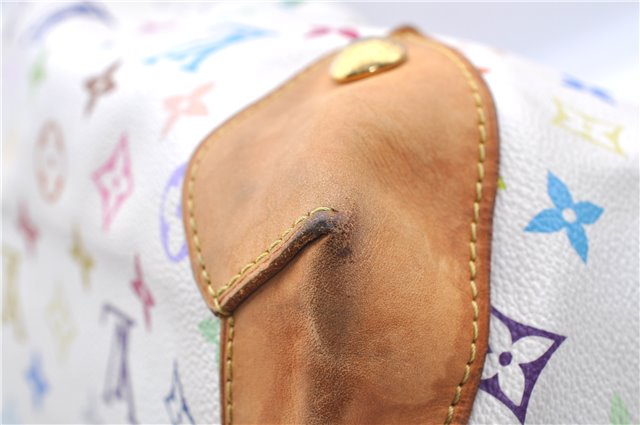 Authentic LOUIS VUITTON Monogram Multicolor Ursula Hand Bag M40123 White H7405