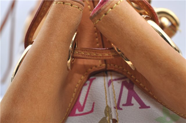 Authentic LOUIS VUITTON Monogram Multicolor Ursula Hand Bag M40123 White H7405