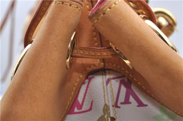 Authentic LOUIS VUITTON Monogram Multicolor Ursula Hand Bag M40123 White H7405