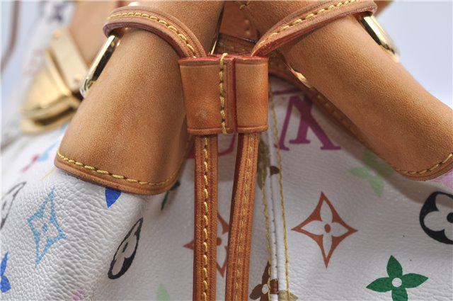 Authentic LOUIS VUITTON Monogram Multicolor Ursula Hand Bag M40123 White H7405