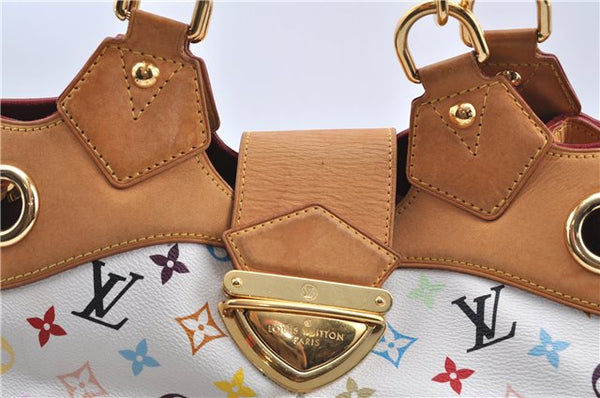 Authentic LOUIS VUITTON Monogram Multicolor Ursula Hand Bag M40123 White H7405