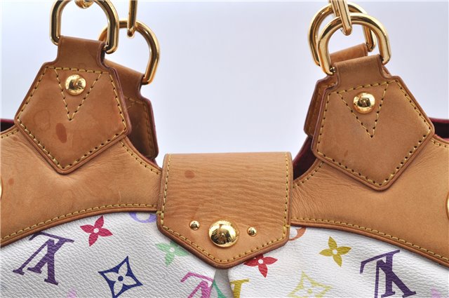 Authentic LOUIS VUITTON Monogram Multicolor Ursula Hand Bag M40123 White H7405