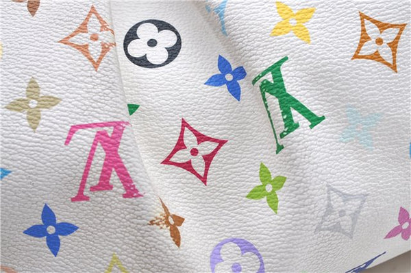 Authentic LOUIS VUITTON Monogram Multicolor Ursula Hand Bag M40123 White H7405