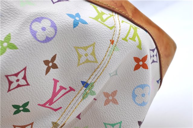 Authentic LOUIS VUITTON Monogram Multicolor Ursula Hand Bag M40123 White H7405