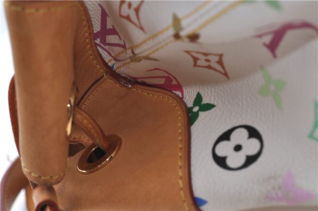 Authentic LOUIS VUITTON Monogram Multicolor Ursula Hand Bag M40123 White H7405