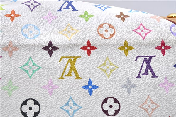 Authentic LOUIS VUITTON Monogram Multicolor Ursula Hand Bag M40123 White H7405