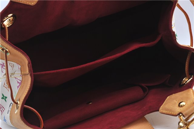 Authentic LOUIS VUITTON Monogram Multicolor Ursula Hand Bag M40123 White H7405