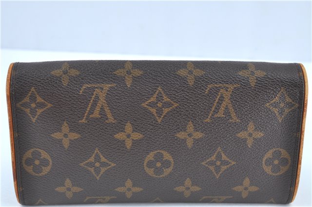 Authentic LOUIS VUITTON Monogram Pochette Twin PM Shoulder Bag M51854 LV H7409