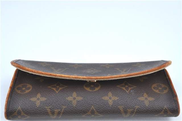 Authentic LOUIS VUITTON Monogram Pochette Twin PM Shoulder Bag M51854 LV H7409