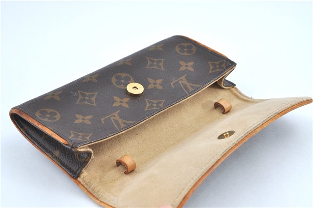 Authentic LOUIS VUITTON Monogram Pochette Twin PM Shoulder Bag M51854 LV H7409