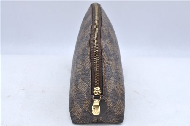 Authentic LOUIS VUITTON Damier Pochette Cosmetic Pouch N47516 LV H7410