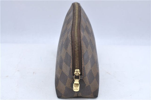 Authentic LOUIS VUITTON Damier Pochette Cosmetic Pouch N47516 LV H7410