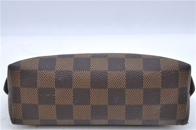 Authentic LOUIS VUITTON Damier Pochette Cosmetic Pouch N47516 LV H7410