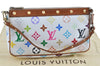 LOUIS VUITTON Monogram Multicolor Pochette Accessoires Pouch M92649 White H7413