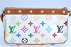LOUIS VUITTON Monogram Multicolor Pochette Accessoires Pouch M92649 White H7413