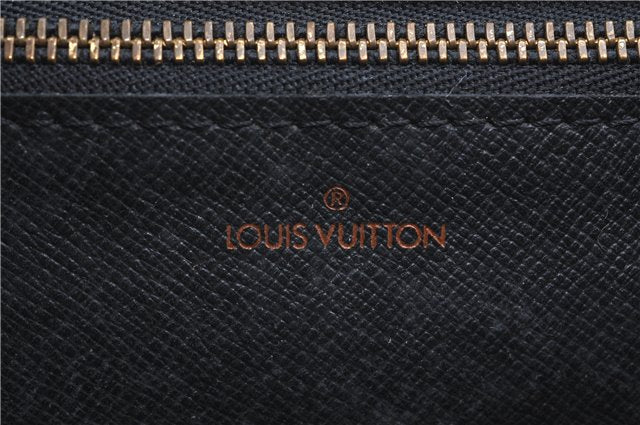 Authentic LOUIS VUITTON Epi Montaigne 23 Clutch Bag Blue M52665 LV H7427