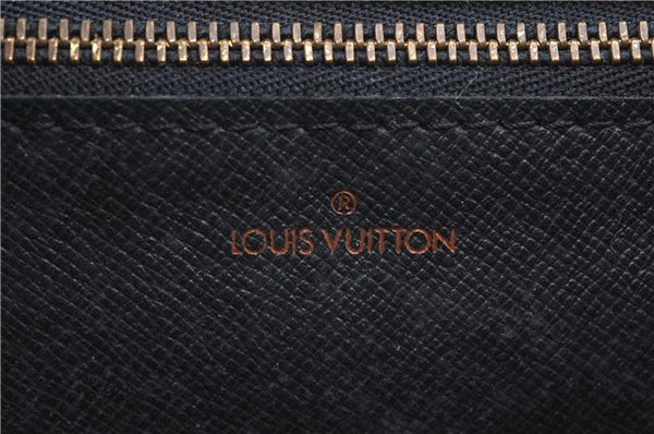 Authentic LOUIS VUITTON Epi Montaigne 23 Clutch Bag Blue M52665 LV H7427