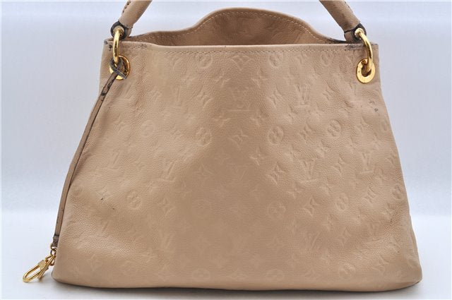 Auth LOUIS VUITTON Monogram Empreinte Artsy MM Shoulder Bag M41182 Beige H7435