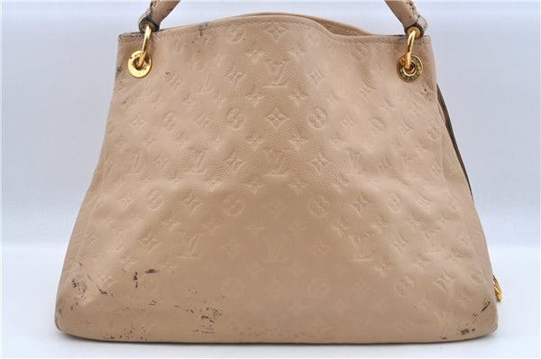 Auth LOUIS VUITTON Monogram Empreinte Artsy MM Shoulder Bag M41182 Beige H7435