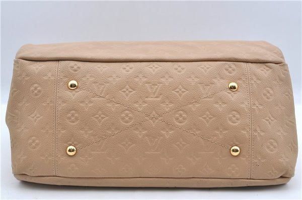 Auth LOUIS VUITTON Monogram Empreinte Artsy MM Shoulder Bag M41182 Beige H7435