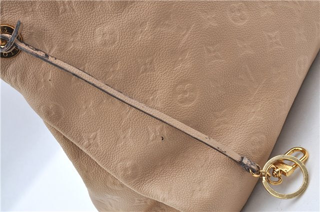 Auth LOUIS VUITTON Monogram Empreinte Artsy MM Shoulder Bag M41182 Beige H7435