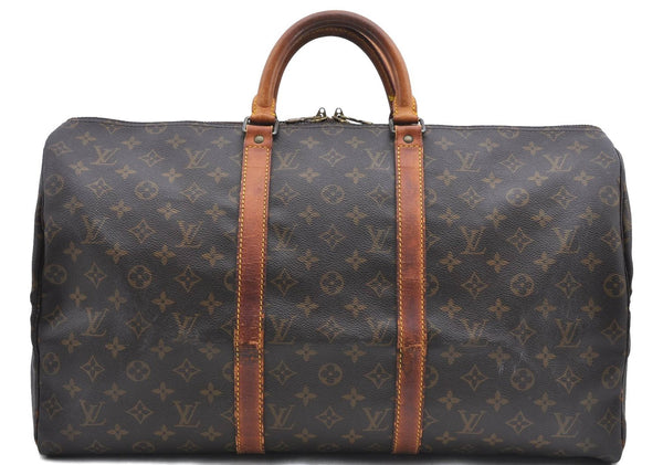 Authentic LOUIS VUITTON Monogram Keepall 50 Boston Bag M41426 LV H7444