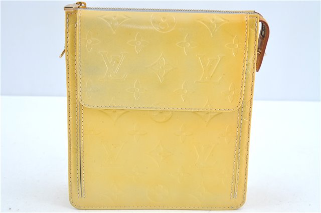 Auth LOUIS VUITTON Monogram Vernis Mott Shoulder Hand Bag Yellow M91030 LV H7478