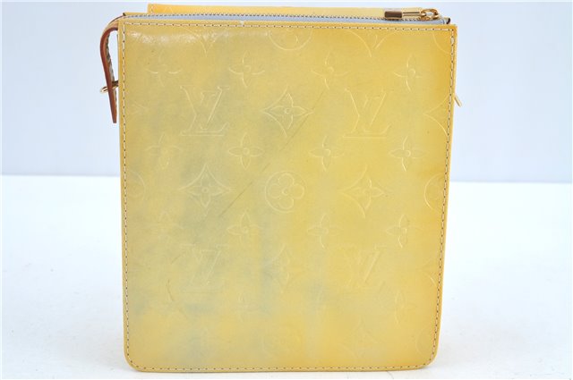 Auth LOUIS VUITTON Monogram Vernis Mott Shoulder Hand Bag Yellow M91030 LV H7478