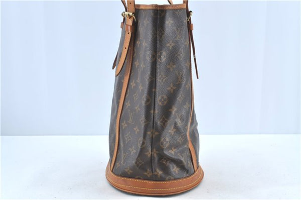 Authentic LOUIS VUITTON Monogram Bucket GM Shoulder Bag M42236 LV H7481