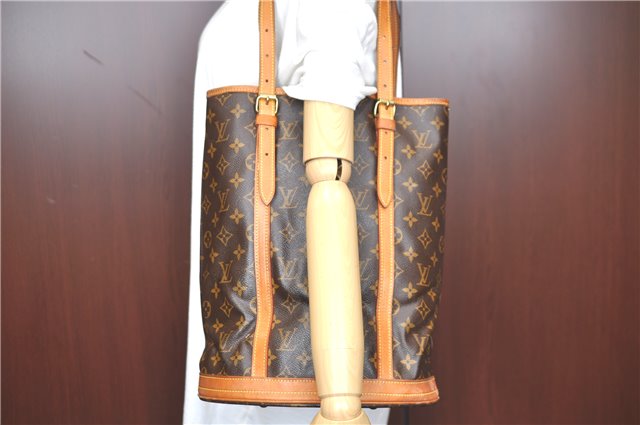 Authentic LOUIS VUITTON Monogram Bucket GM Shoulder Bag M42236 LV H7481