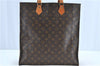 Authentic LOUIS VUITTON Monogram Sac Plat Hand Bag M51140 LV H7494