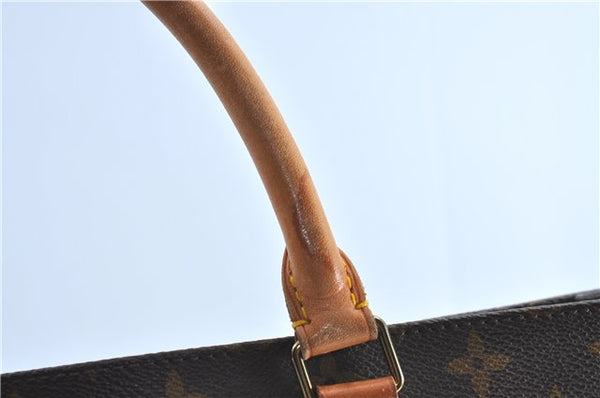 Authentic LOUIS VUITTON Monogram Sac Plat Hand Bag M51140 LV H7494