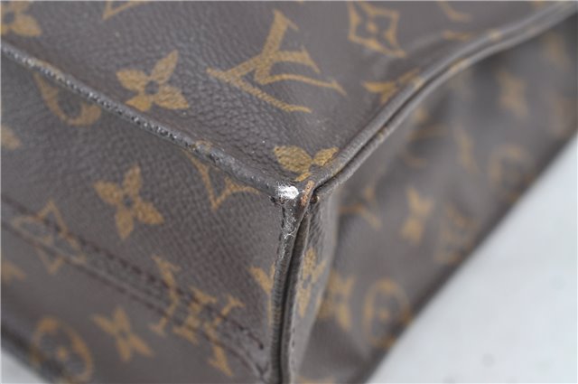 Authentic LOUIS VUITTON Monogram Sac Plat Hand Bag M51140 LV H7494