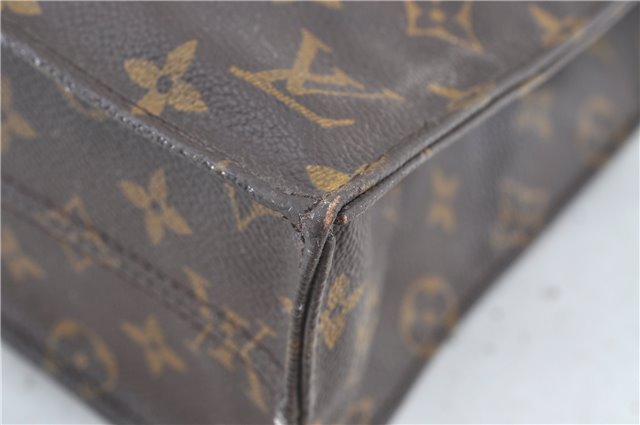 Authentic LOUIS VUITTON Monogram Sac Plat Hand Bag M51140 LV H7494