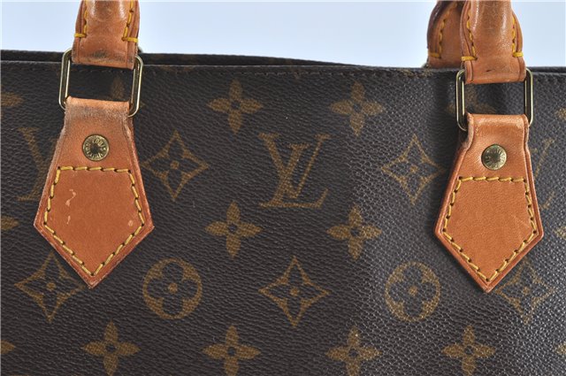 Authentic LOUIS VUITTON Monogram Sac Plat Hand Bag M51140 LV H7494