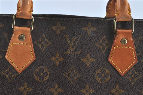 Authentic LOUIS VUITTON Monogram Sac Plat Hand Bag M51140 LV H7494