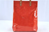 Authentic LOUIS VUITTON Vernis Reade MM Hand Bag Red M91086 LV H7495