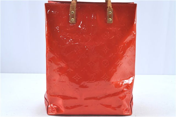 Authentic LOUIS VUITTON Vernis Reade MM Hand Bag Red M91086 LV H7495