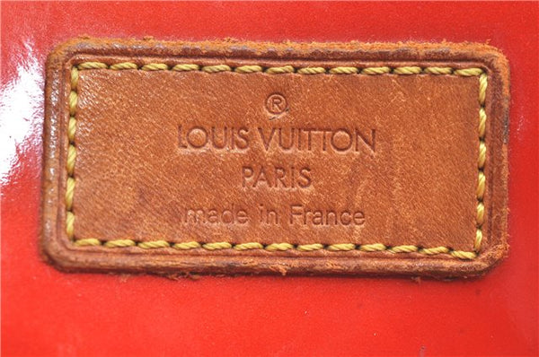 Authentic LOUIS VUITTON Vernis Reade MM Hand Bag Red M91086 LV H7495