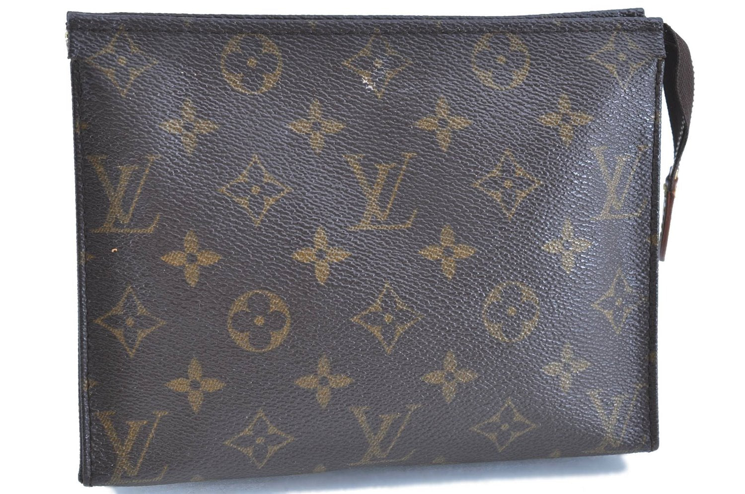 Auth LOUIS VUITTON Monogram Poche Toilette 19 Cosmetics Pouch M47544 Junk H7497