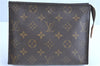 Auth LOUIS VUITTON Monogram Poche Toilette 19 Cosmetics Pouch M47544 Junk H7497