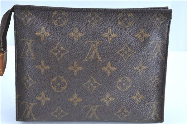 Auth LOUIS VUITTON Monogram Poche Toilette 19 Cosmetics Pouch M47544 Junk H7497